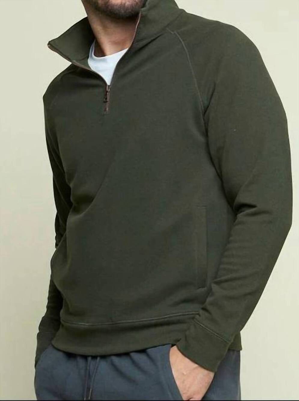 NEW FUNDAMENTAL COAST men's maverick quarter zip in smoke